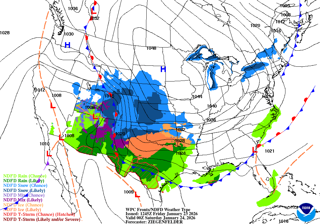 An intense, high-impact Winter weather pattern expands across the Heartland & southern states